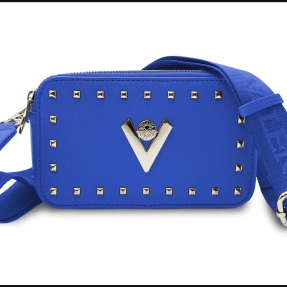 Valentino Orlandi Royal Blue Studded Crossbody Bag